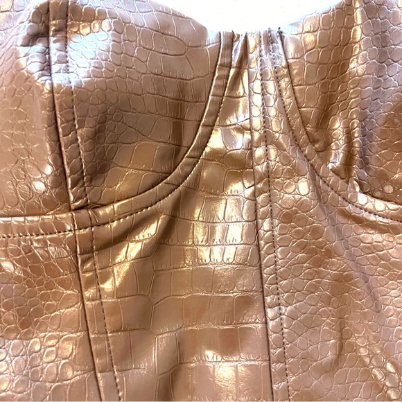 NWT Express Leather Corset Crop Top Small - Picture 2 of 4